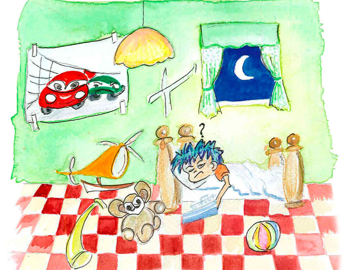 Ilustración Nieva en los Robles