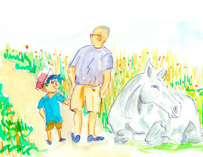 Ilustración Nieva en los Robles