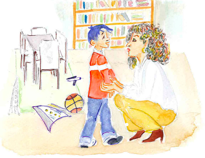 Dibujo Nieva en los Robles