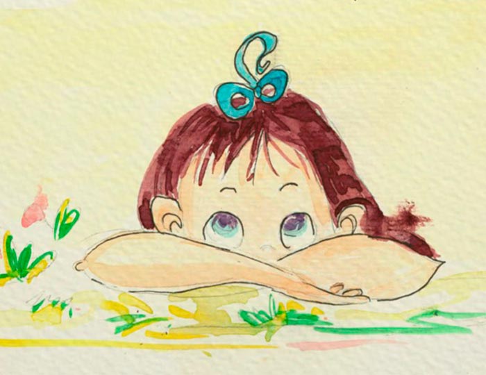 Dibujo Nieva en los Robles